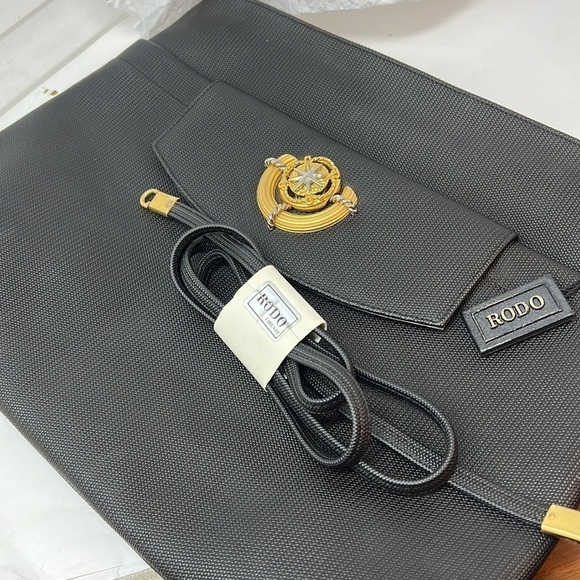 Rodo Vintage New Convertible Clutch Shoulder Crossbody Large Zip Bag - Picture 13 of 13